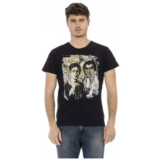Trussardi Action Black Cotton Men T-Shirt TR-22815-S