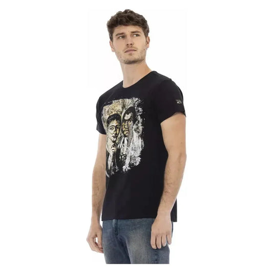 Trussardi Action Black Cotton Men T-Shirt TR-22815-S