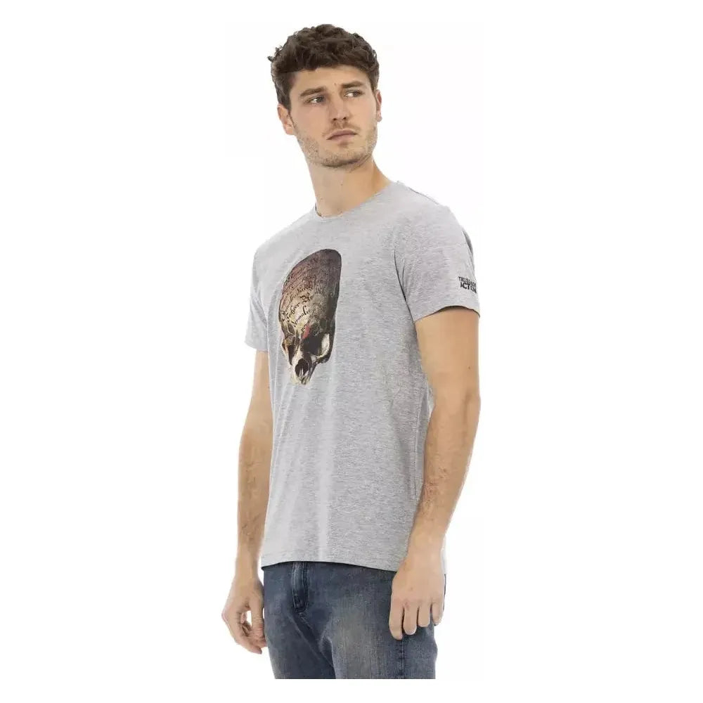 Trussardi Action Gray Cotton T-Shirt