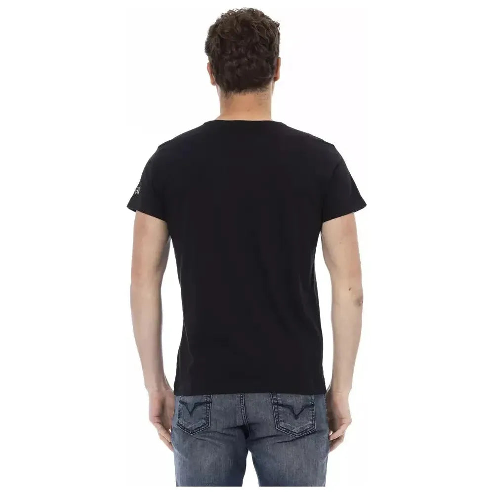Trussardi Action Black Cotton T-Shirt