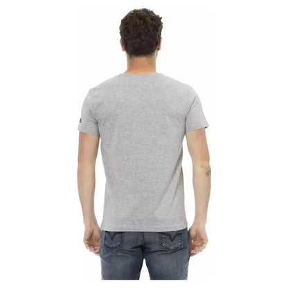 Trussardi Action Gray Cotton Men T-Shirt