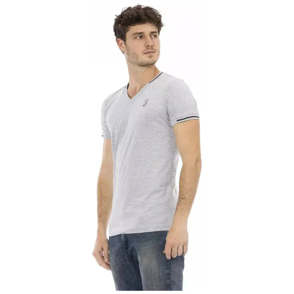 Trussardi Action Gray Cotton T-Shirt