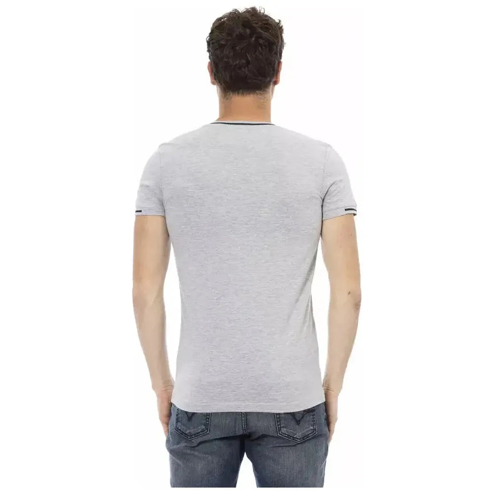 Trussardi Action Gray Cotton T-Shirt