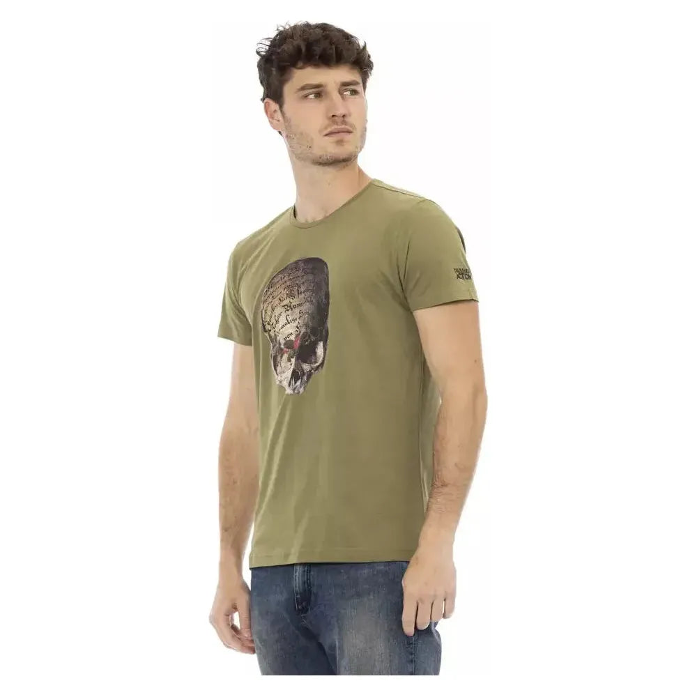 Trussardi Action Green Cotton T-Shirt