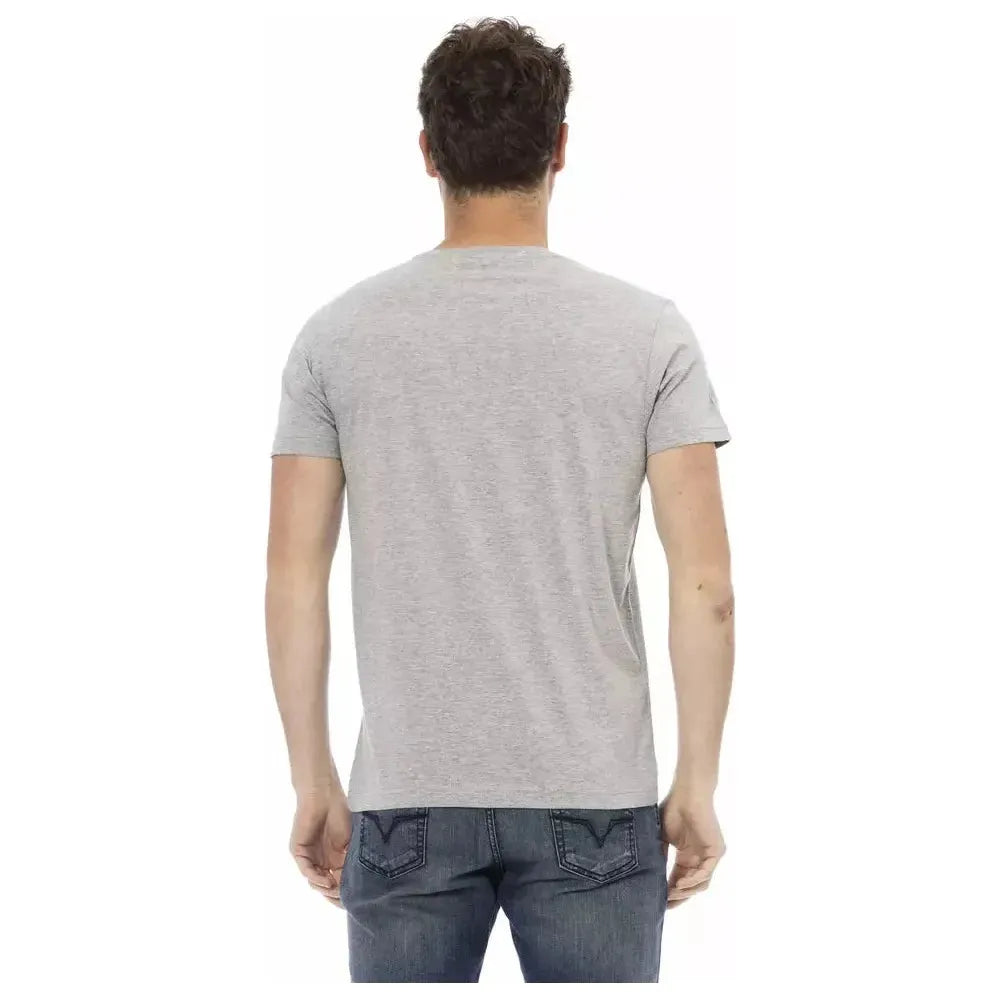 Trussardi Action Gray Cotton T-Shirt