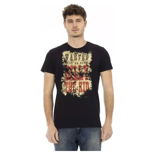 Trussardi Action Black Cotton Men T-Shirt TR-22811-M