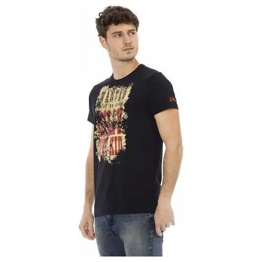 Trussardi Action Black Cotton Men T-Shirt TR-22811-M
