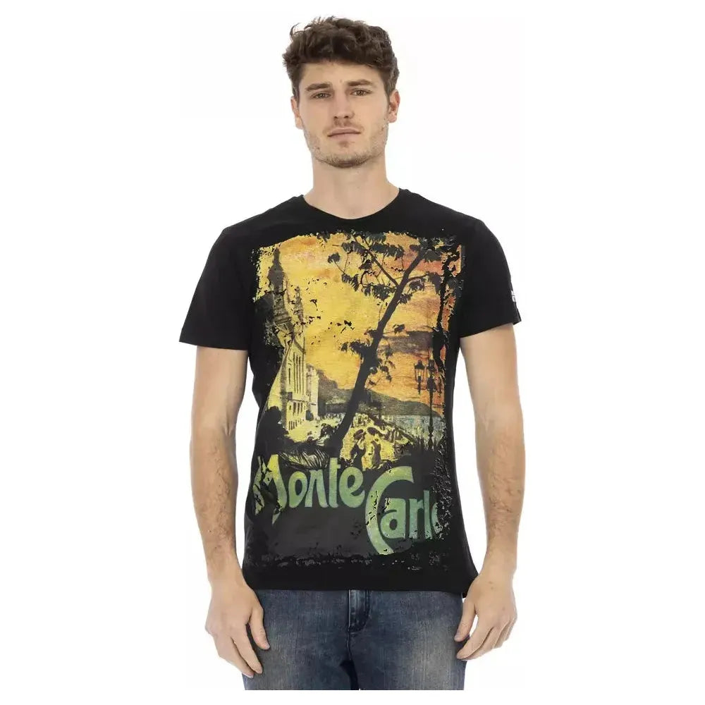 Trussardi Action Black Cotton T-Shirt
