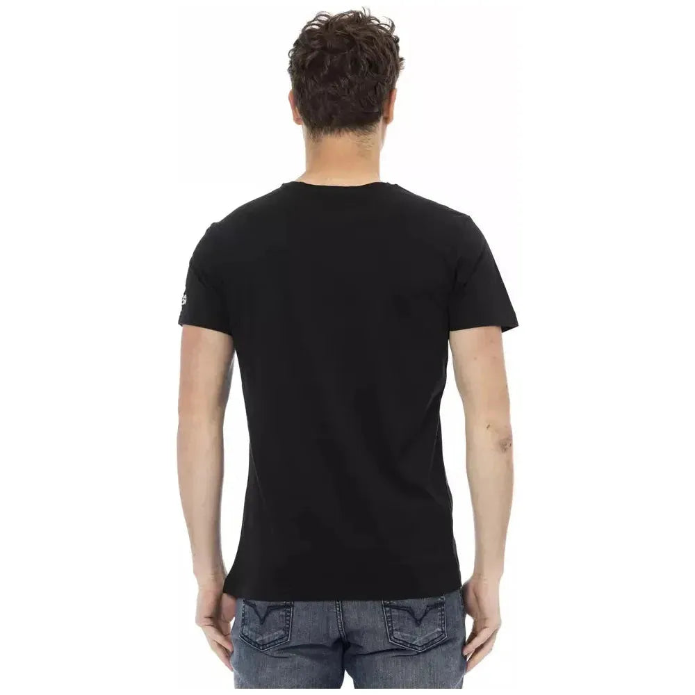 Trussardi Action Black Cotton Men T-Shirt TR-22757-M