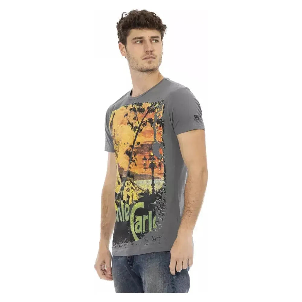 Trussardi Action Gray Cotton T-Shirt