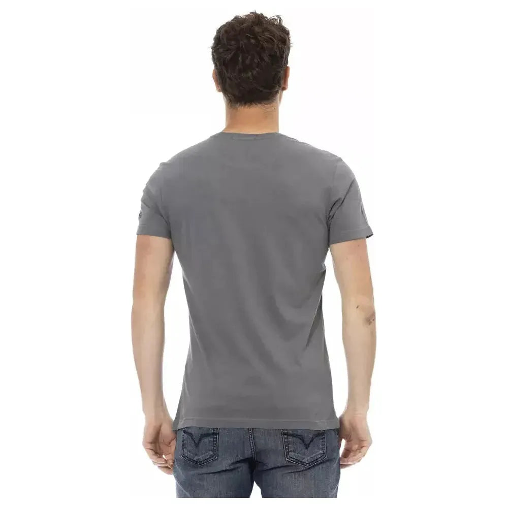 Trussardi Action Gray Cotton T-Shirt