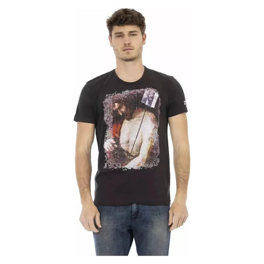 Trussardi Action Black Cotton Men T-Shirt TR-22742-S
