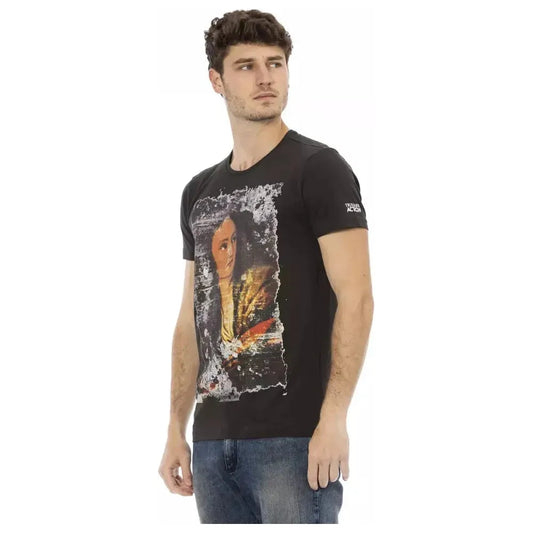 Trussardi Action Black Cotton Men T-Shirt TR-22745-S