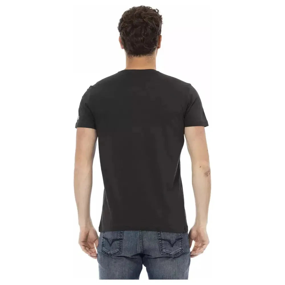 Trussardi Action Black Cotton Men T-Shirt TR-22745-S