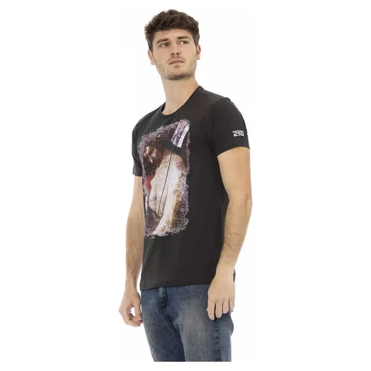 Trussardi Action Black Cotton Men T-Shirt TR-22742-S