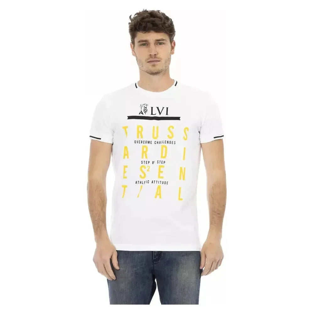 Trussardi Action White Cotton Men T-Shirt
