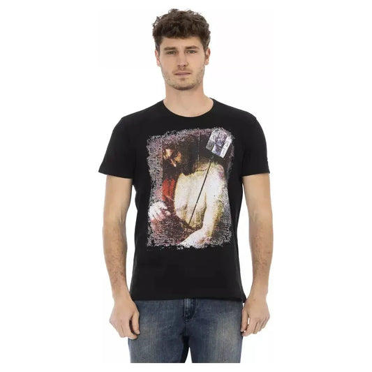 Trussardi Action Black Cotton Men T-Shirt TR-22740-S