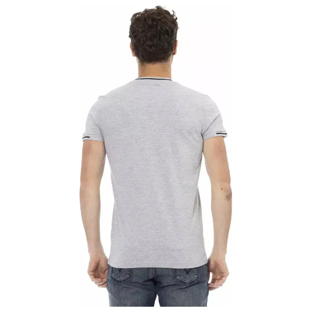 Trussardi Action Gray Cotton T-Shirt