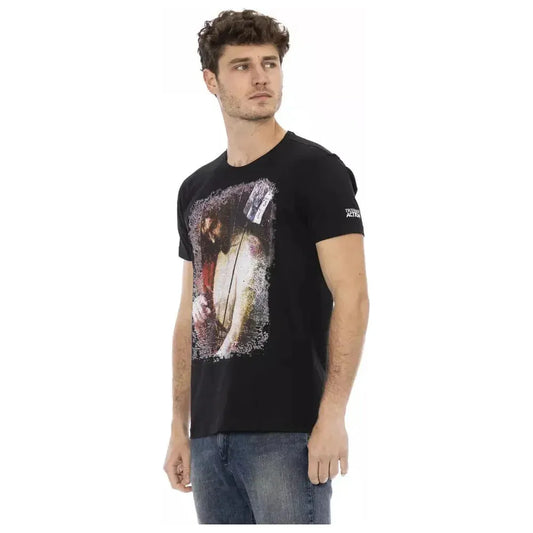 Trussardi Action Black Cotton Men T-Shirt TR-22740-S