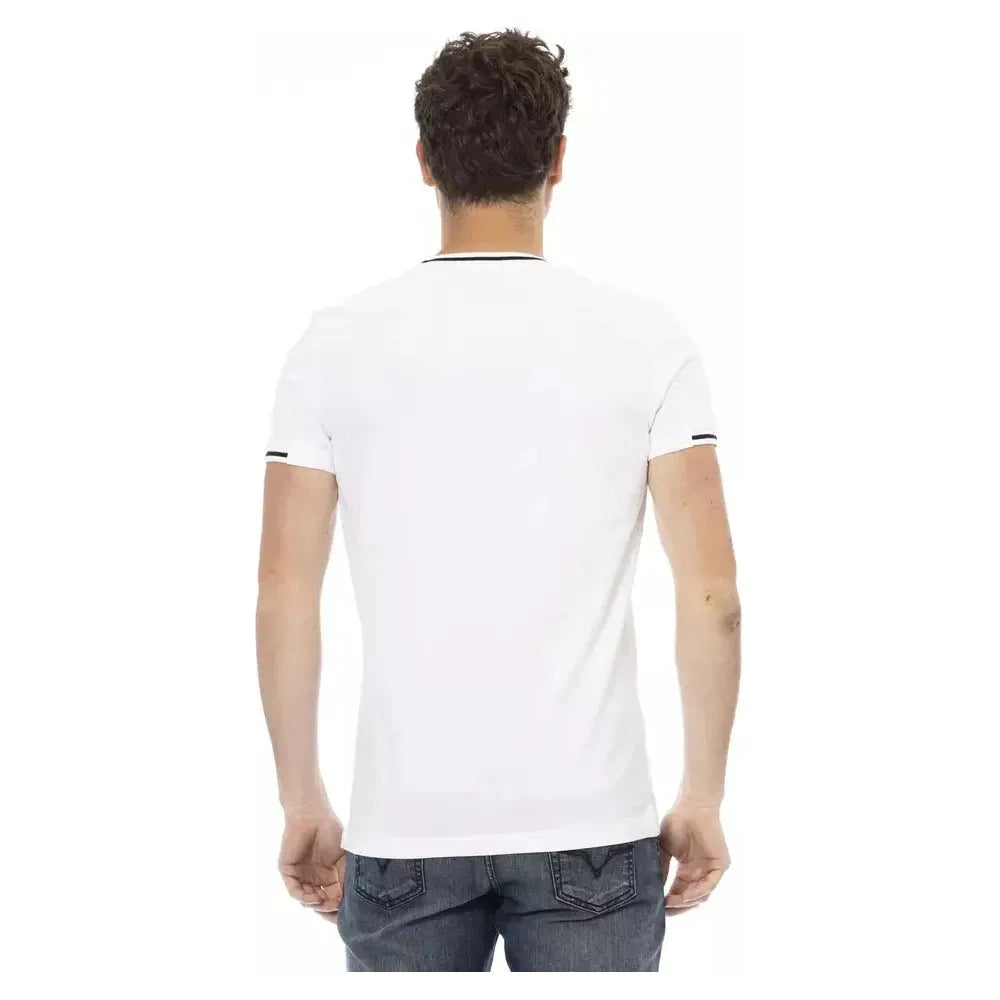Trussardi Action White Cotton Men T-Shirt TR-22750-XL