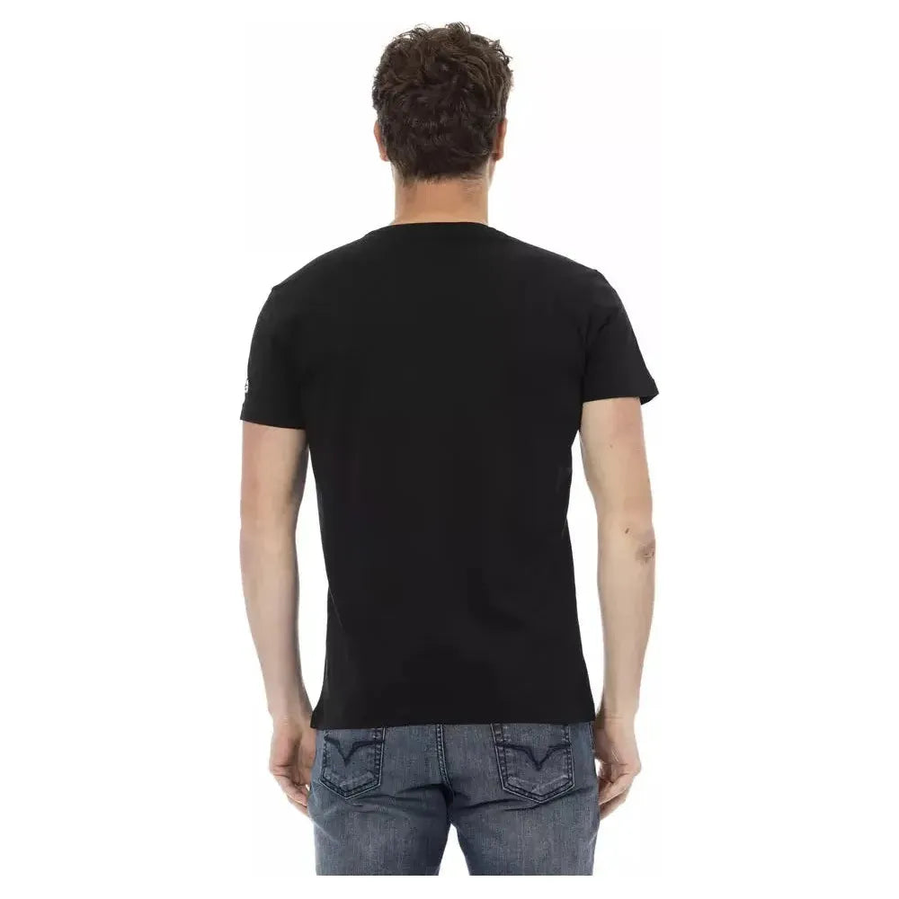 Trussardi Action Black Cotton T-Shirt