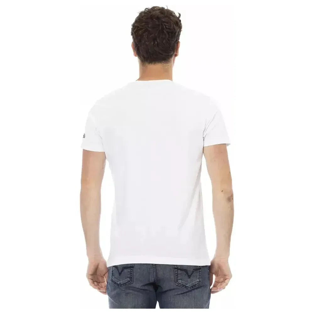 Trussardi Action White Cotton Men T-Shirt TR-22739-S