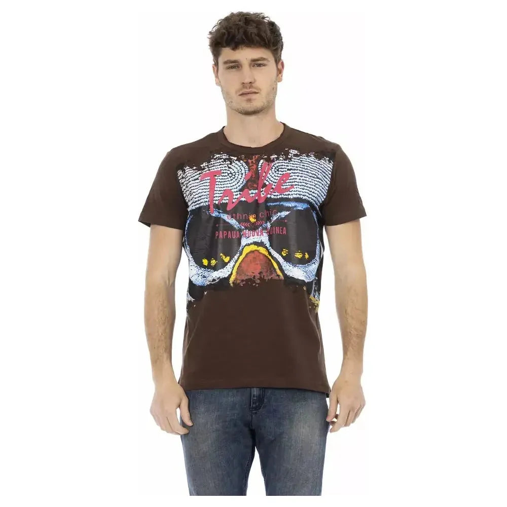 Trussardi Action Brown Cotton T-Shirt
