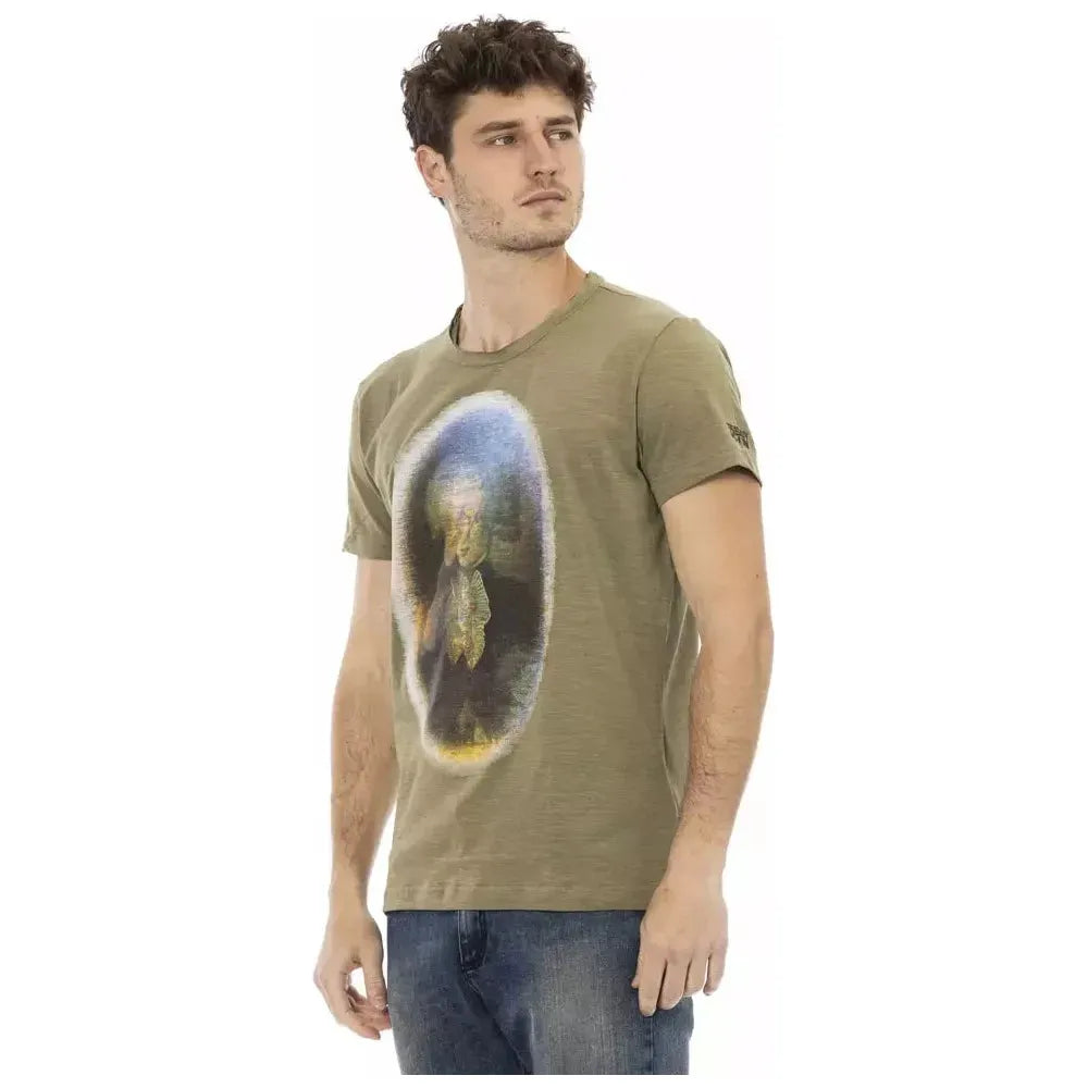 Trussardi Action Green Cotton T-Shirt