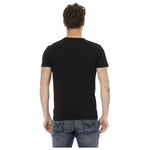 Trussardi Action Black Cotton Men T-Shirt TR-22734-3XL