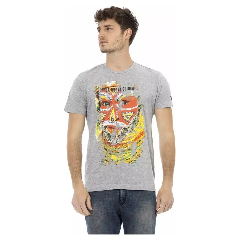Trussardi Action Gray Cotton T-Shirt