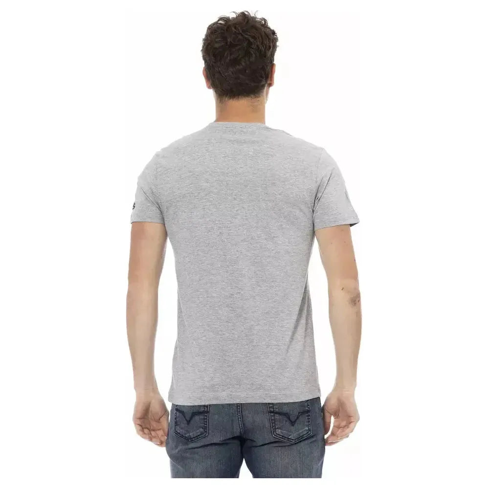 Trussardi Action Gray Cotton T-Shirt