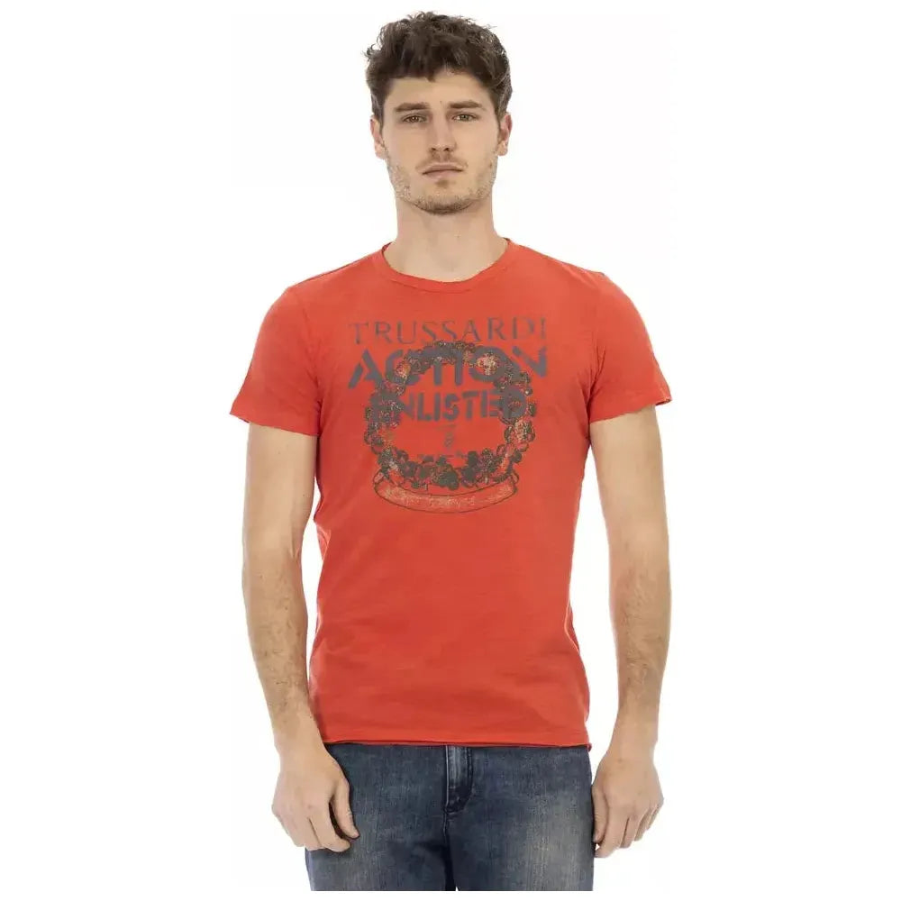 Trussardi Action Red Cotton T-Shirt