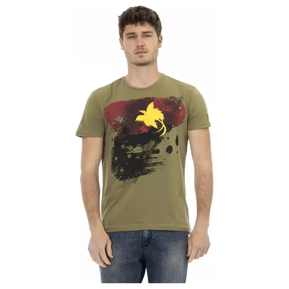 Trussardi Action Green Cotton T-Shirt