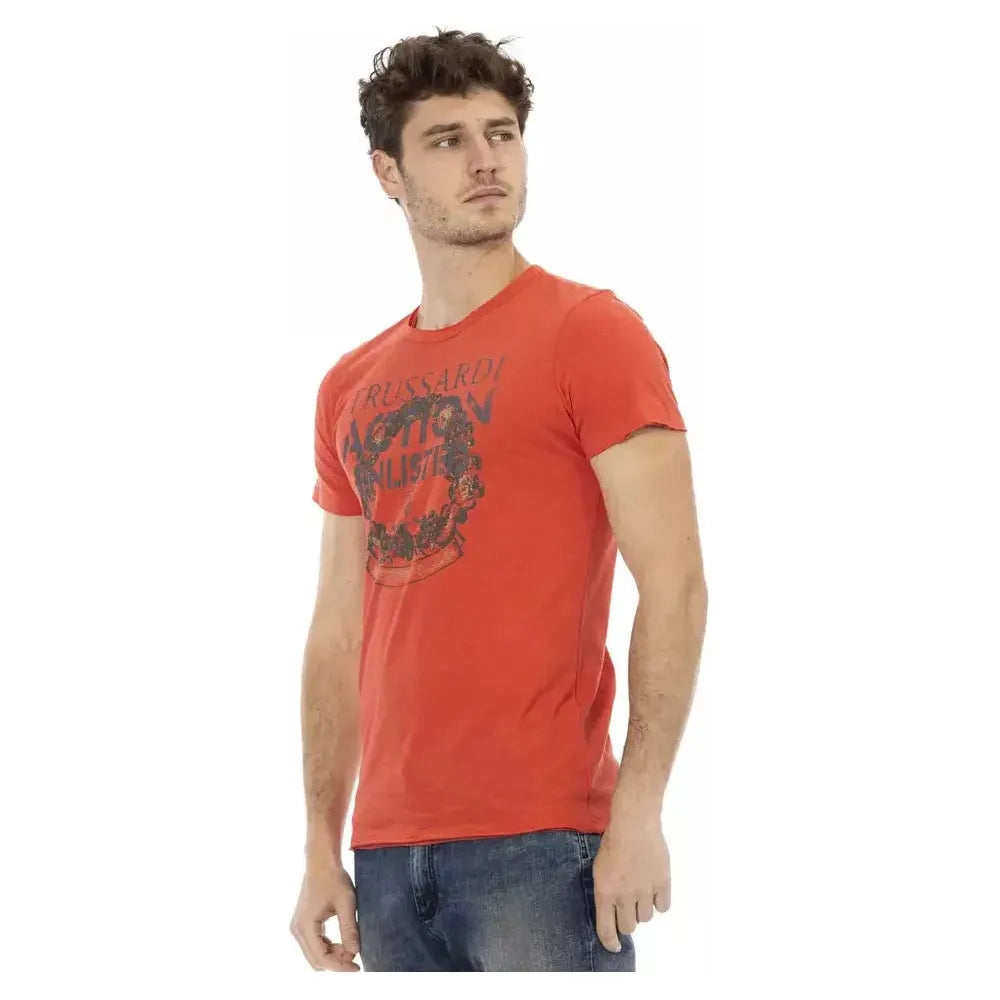 Trussardi Action Red Cotton T-Shirt