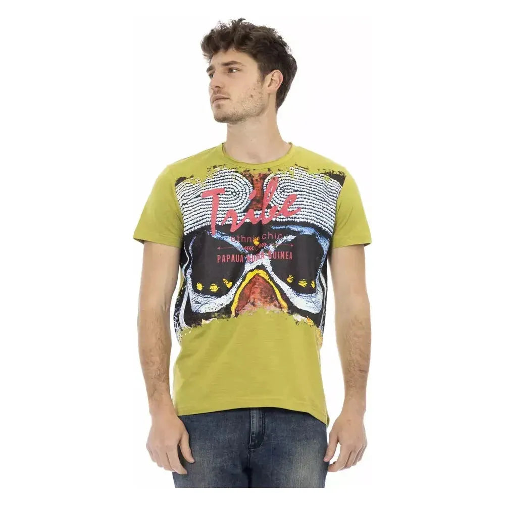 Trussardi Action Green Cotton Men's T-Shirt