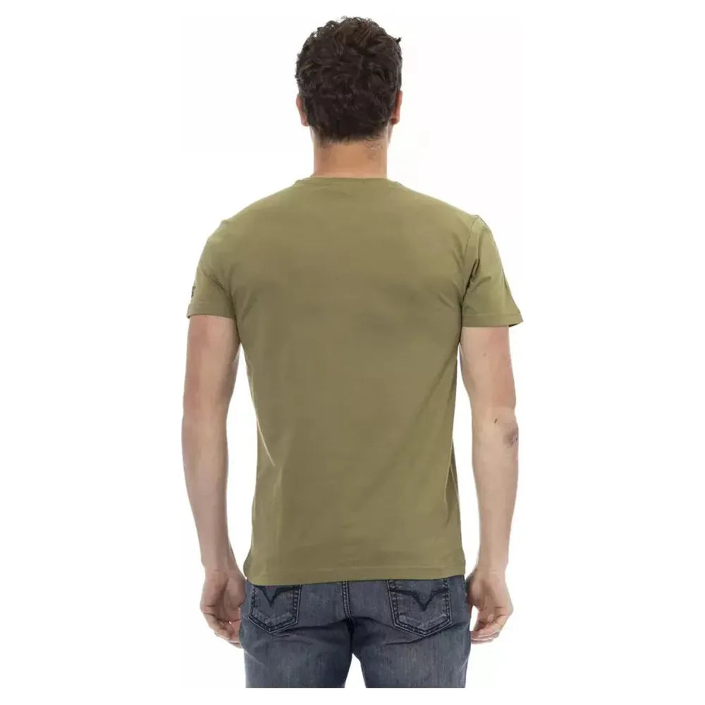 Trussardi Action Green Cotton T-Shirt
