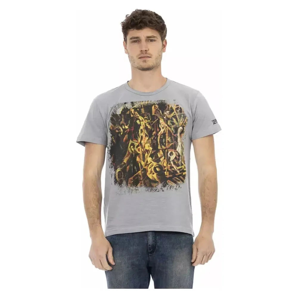 Trussardi Action Gray Cotton T-Shirt