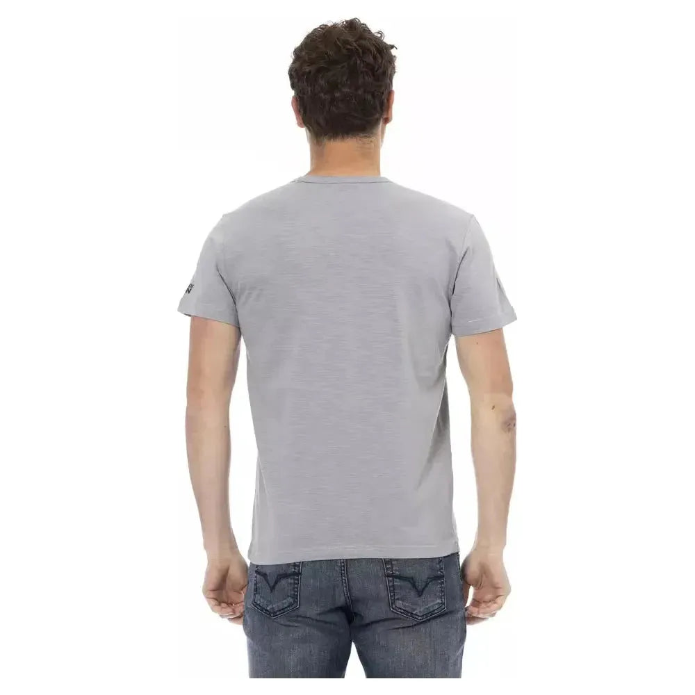 Trussardi Action Gray Cotton T-Shirt