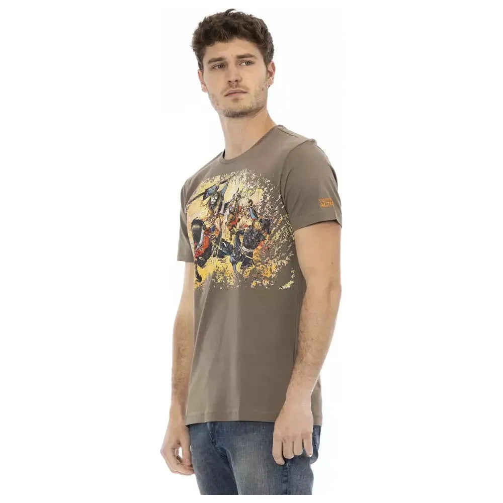 Trussardi Action Brown Cotton T-Shirt