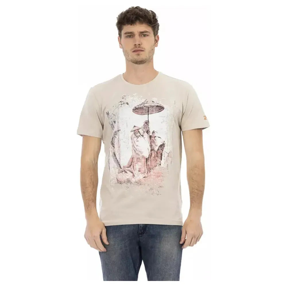 Trussardi Action Beige Cotton T-Shirt
