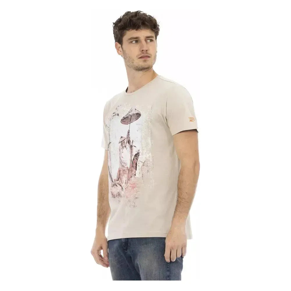 Trussardi Action Beige Cotton T-Shirt