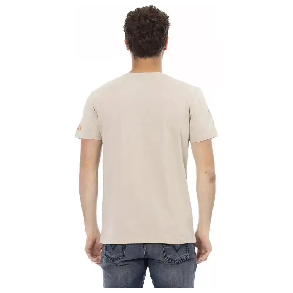 Trussardi Action Beige Cotton T-Shirt