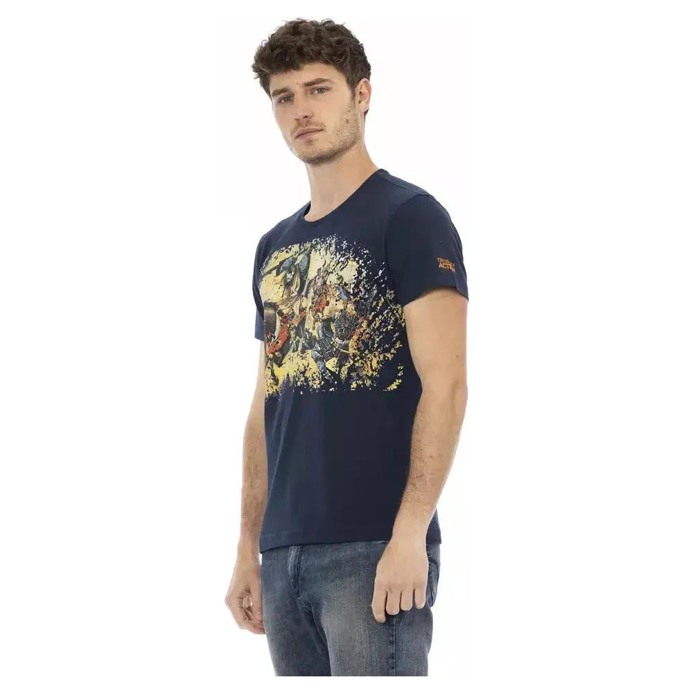 Trussardi Action Blue Cotton T-Shirt