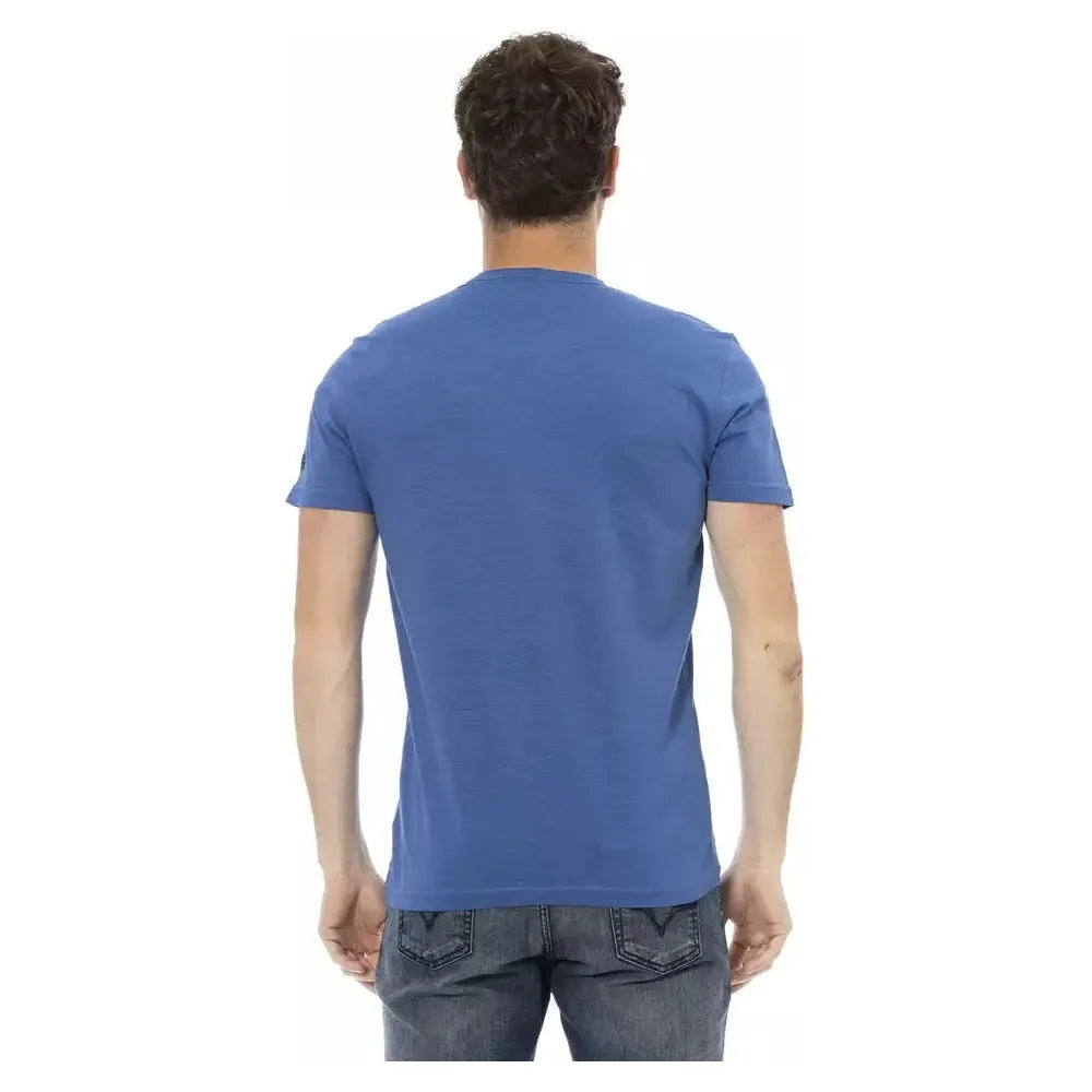 Trussardi Action Blue Cotton T-Shirt