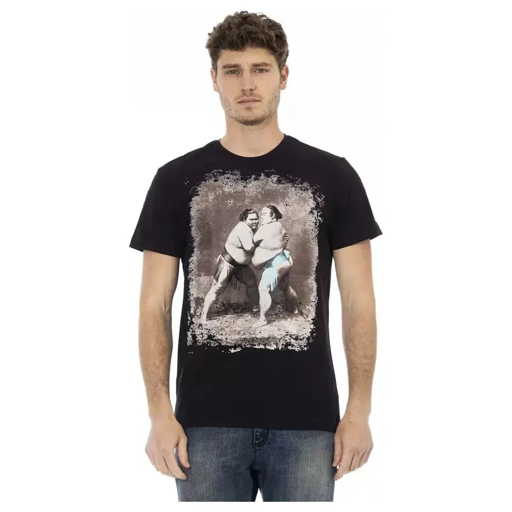 Trussardi Action Black Cotton T-Shirt