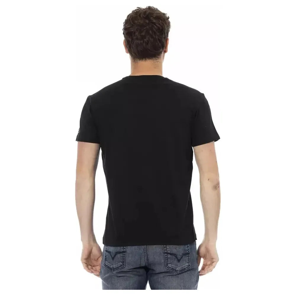 Trussardi Action Black Cotton Men T-Shirt TR-22687-S