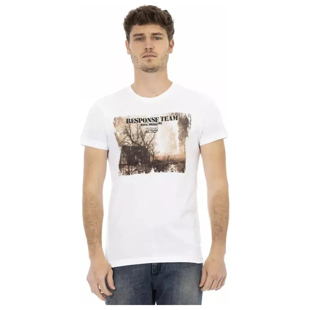 Trussardi Action White Cotton T-Shirt