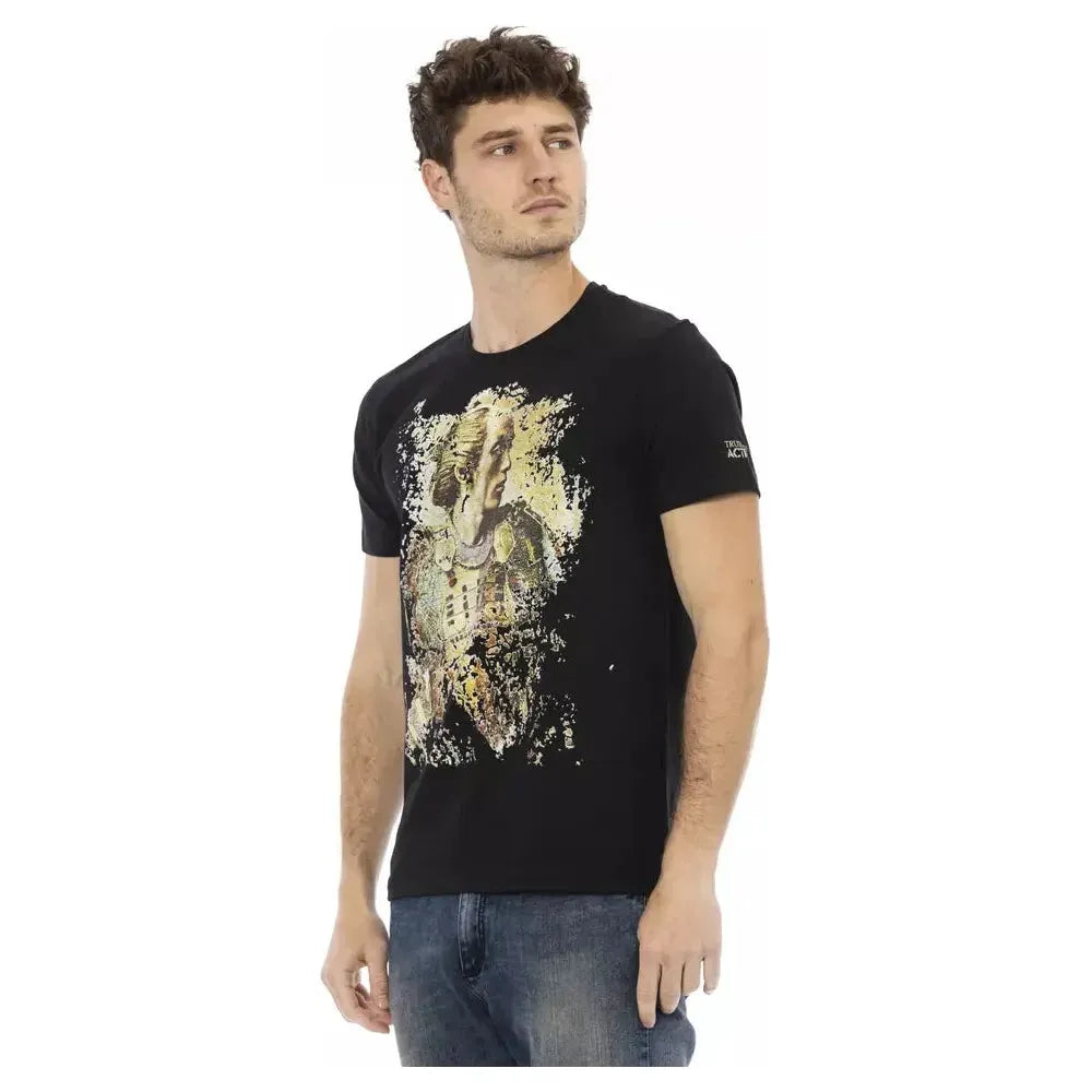 Trussardi Action Black Cotton T-Shirt