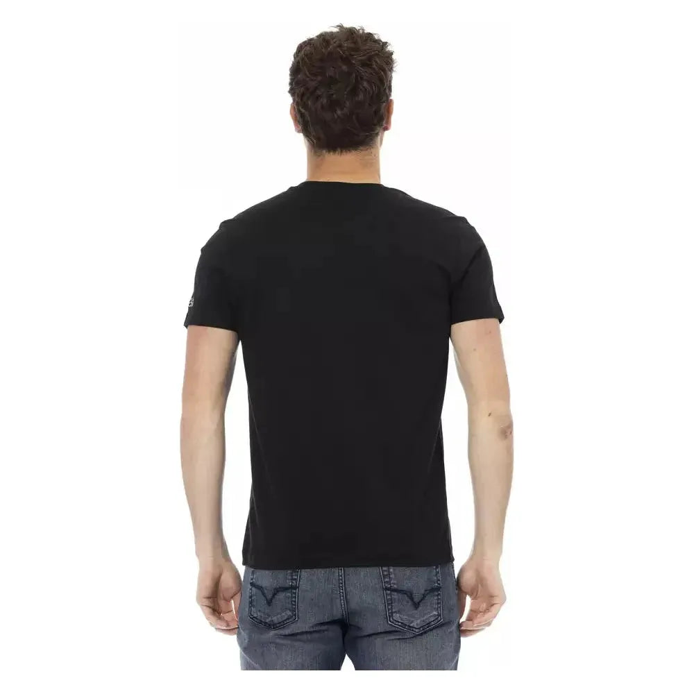Trussardi Action Black Cotton T-Shirt