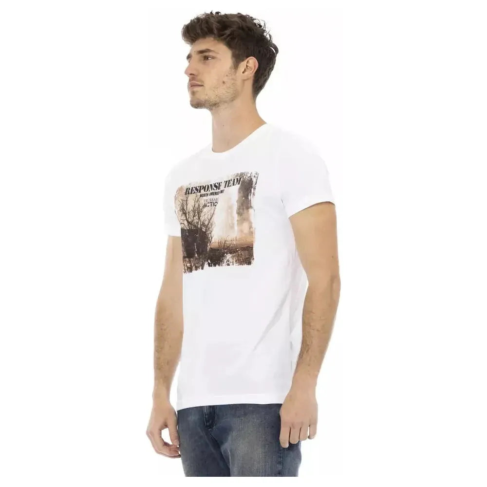 Trussardi Action White Cotton T-Shirt